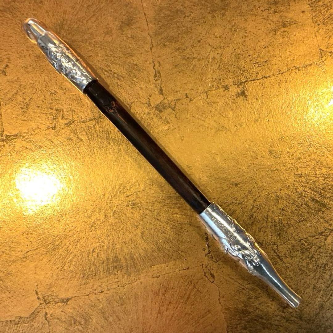 平家物語 武者図 松流軒政輝 銀刻印 煙管 キセル