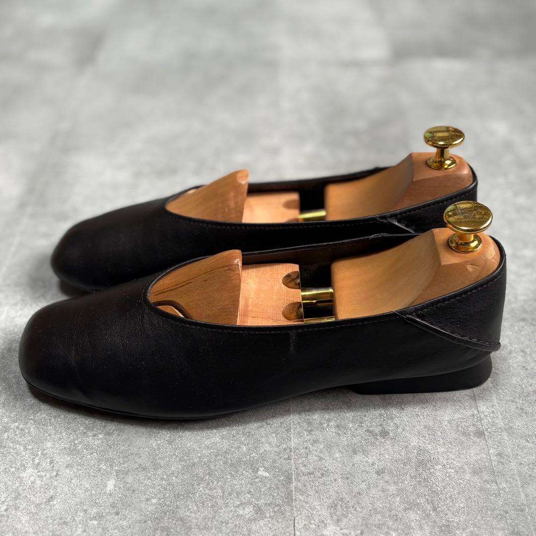 【美品】カンペール カシマイラ フラットパンプス バブーシュ 24.5cm 黒