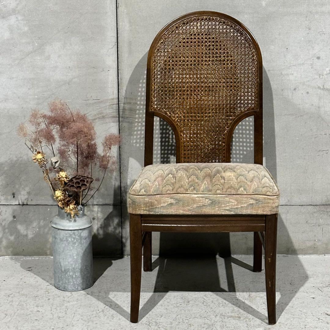 Karimoku／オールドカリモク ラタン×木製ダイニングチェア 70s〜80s