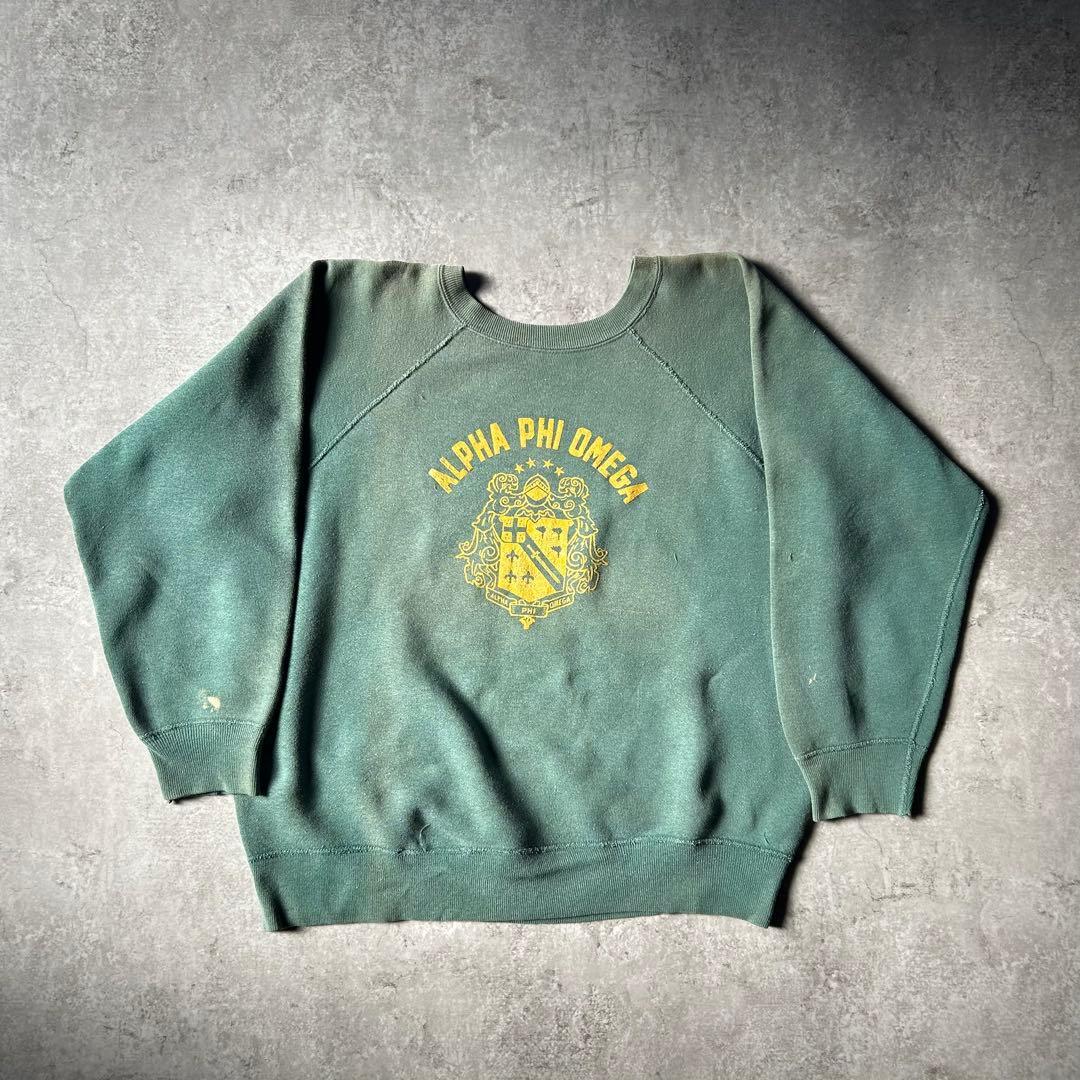 60s ヴィンテージスウェット USA製 フェードグリーン XL相当 - メルカリ