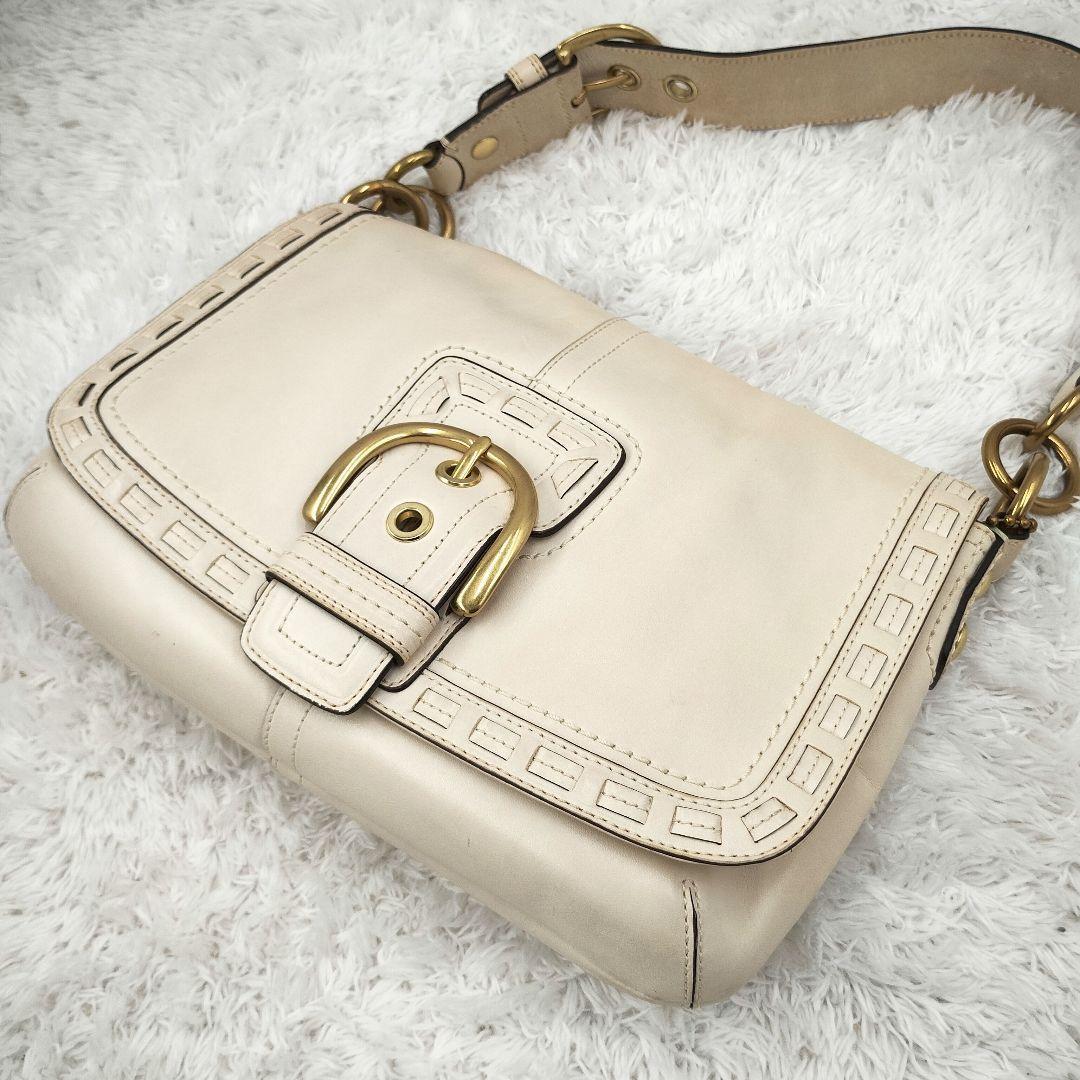 美品⭐️COACH SOHO ワンショルダーバッグ レザー ゴールド金具 白
