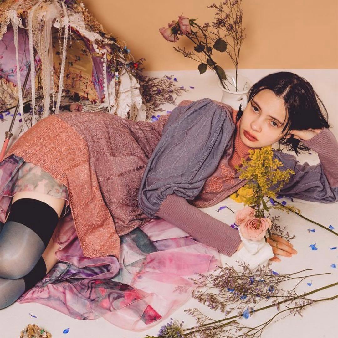 rurumu: 20AW コード刺繍 ニットワンピース 縷縷夢兎 - メルカリ