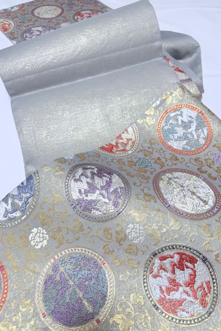 高級 袋帯 正絹 六通柄 龍村美術織物 唐織 訪問着 色無地 留袖 約90万