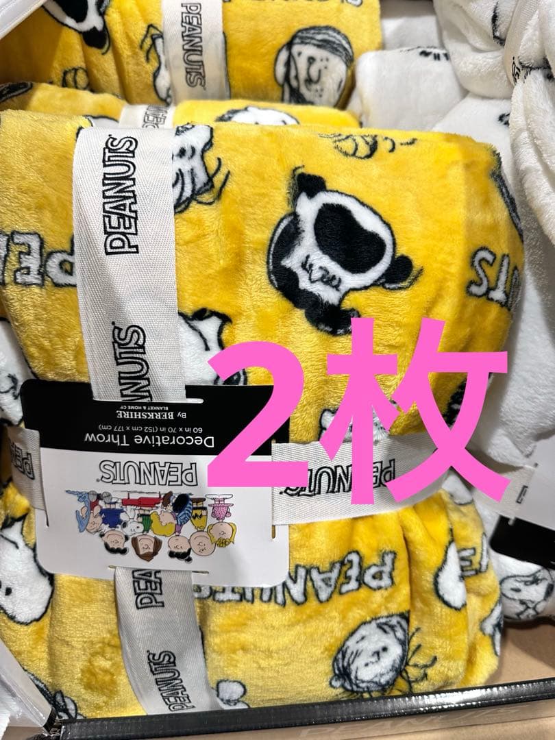 コストコブランケット スヌーピーPeanuts大判ひざ掛け 152x177cm
