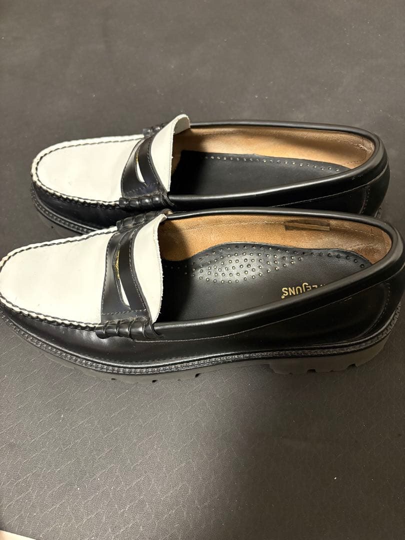 靴 G.H.BASS 11010H LARSON / BLACK & WHITE