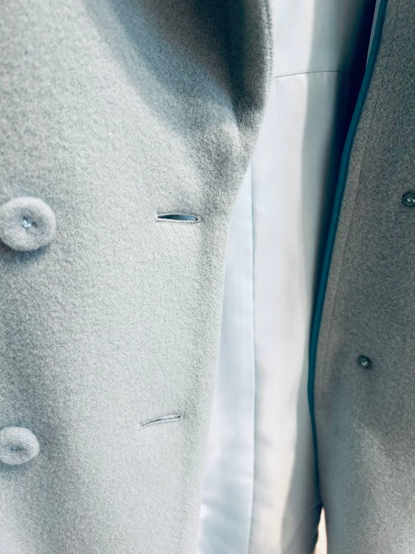 ティファニーブルーコート値下げしました！ブルーグレー ウール100