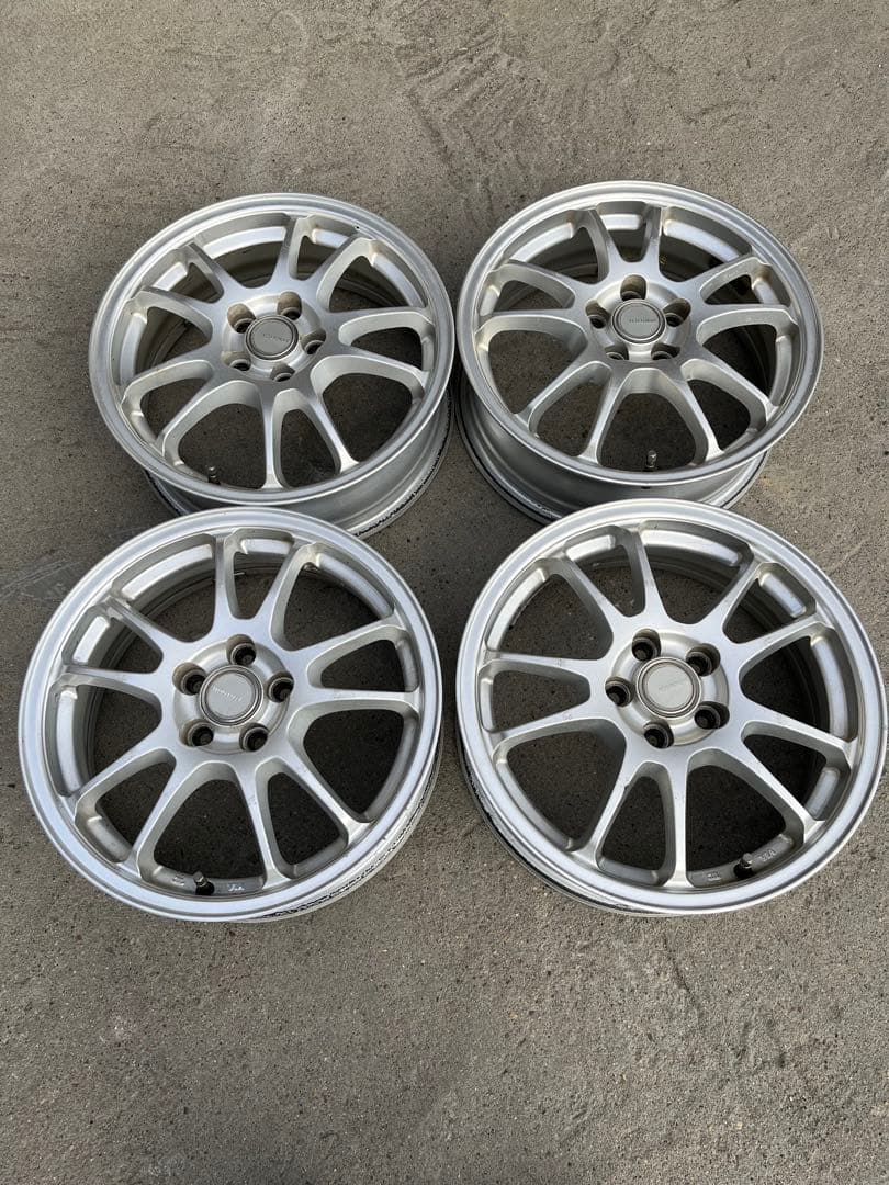 ラクティス等に16インチ 5 1/2Jスポーク シルバーホイール 4本セット
