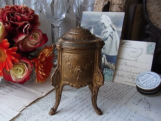 フランス ヴィンテージ 装飾ジュエリーボックス ブロンズ製の通販はau