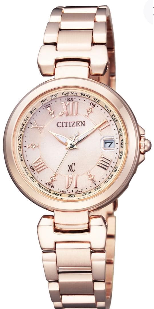 お値下げ　美品　CITIZEN XC 電波時計　ピンクゴールド CITIZEN｜シチズン クロスシー 電波時計 ピンクゴールド CITIZEN xC
