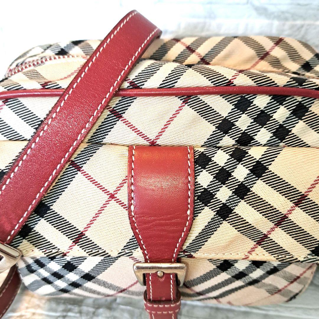 ✨️超美品✨️BURBERRY バーバリーショルダーバッグ ノバチェック 赤