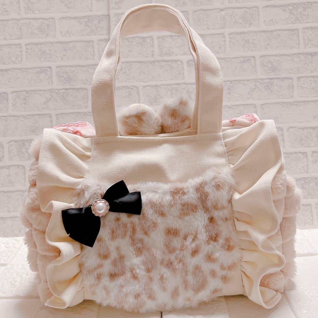 コヤンイサムチョン ハンドメイド フリルトートバッグ オッドアイ