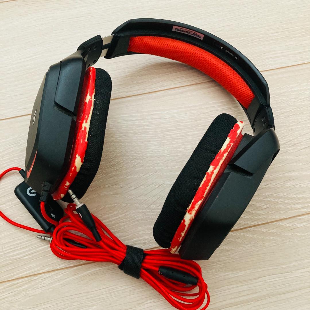 ☆ ヘッドホン 赤x黒 マイク付きヘッドホン ゲーミングヘッドホン