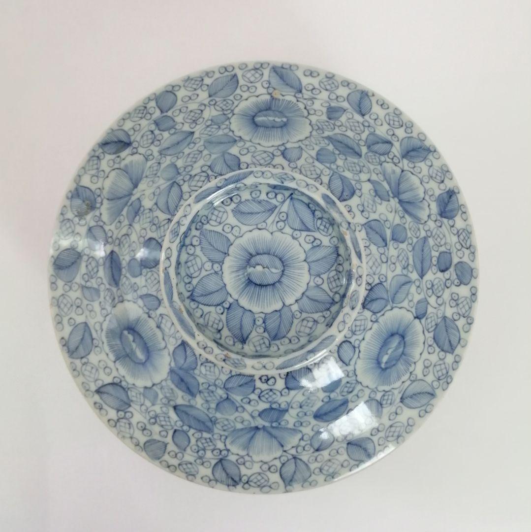 古伊万里 幕末 線描き 牡丹唐草図 食籠 - メルカリ