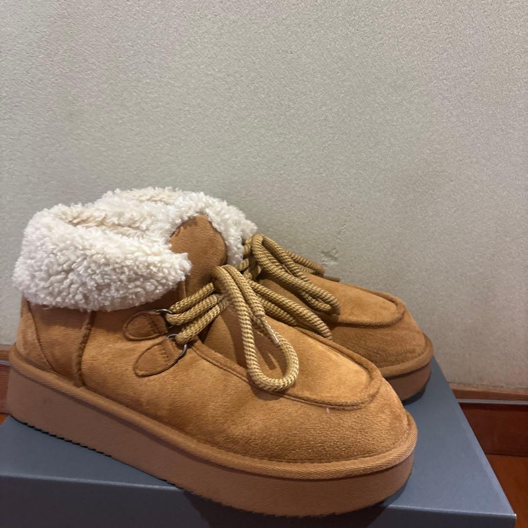 ニコアンド オリジナルフェイクムートンモカシンブーツ L （24.5