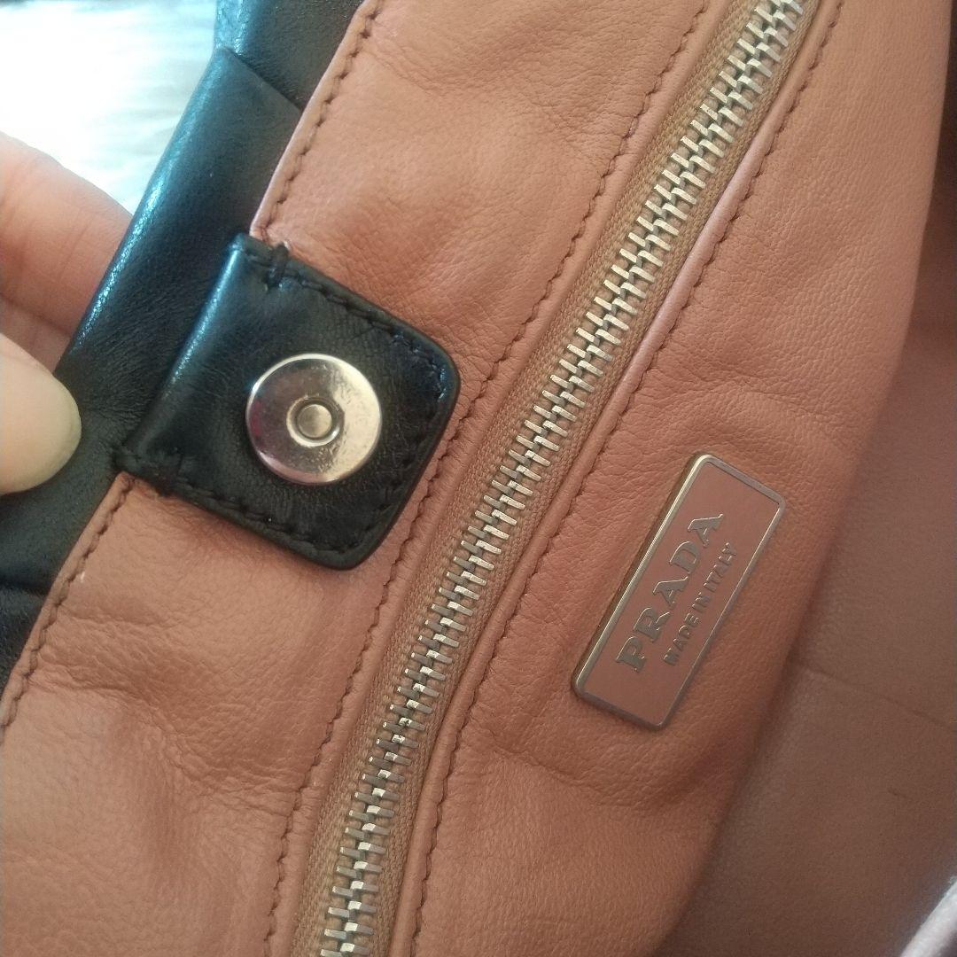 プラダ PRADA ハンドバッグ フリンジ ブラック レザー黒Y2K