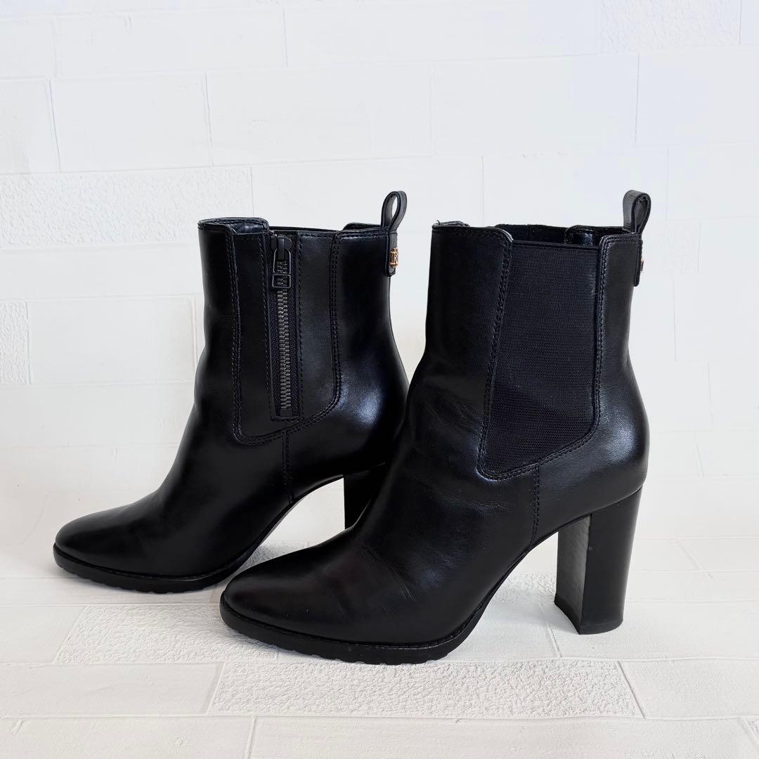 ラルフローレン サイドゴアブーツ チェルシーブーツ 23cm 本革 黒