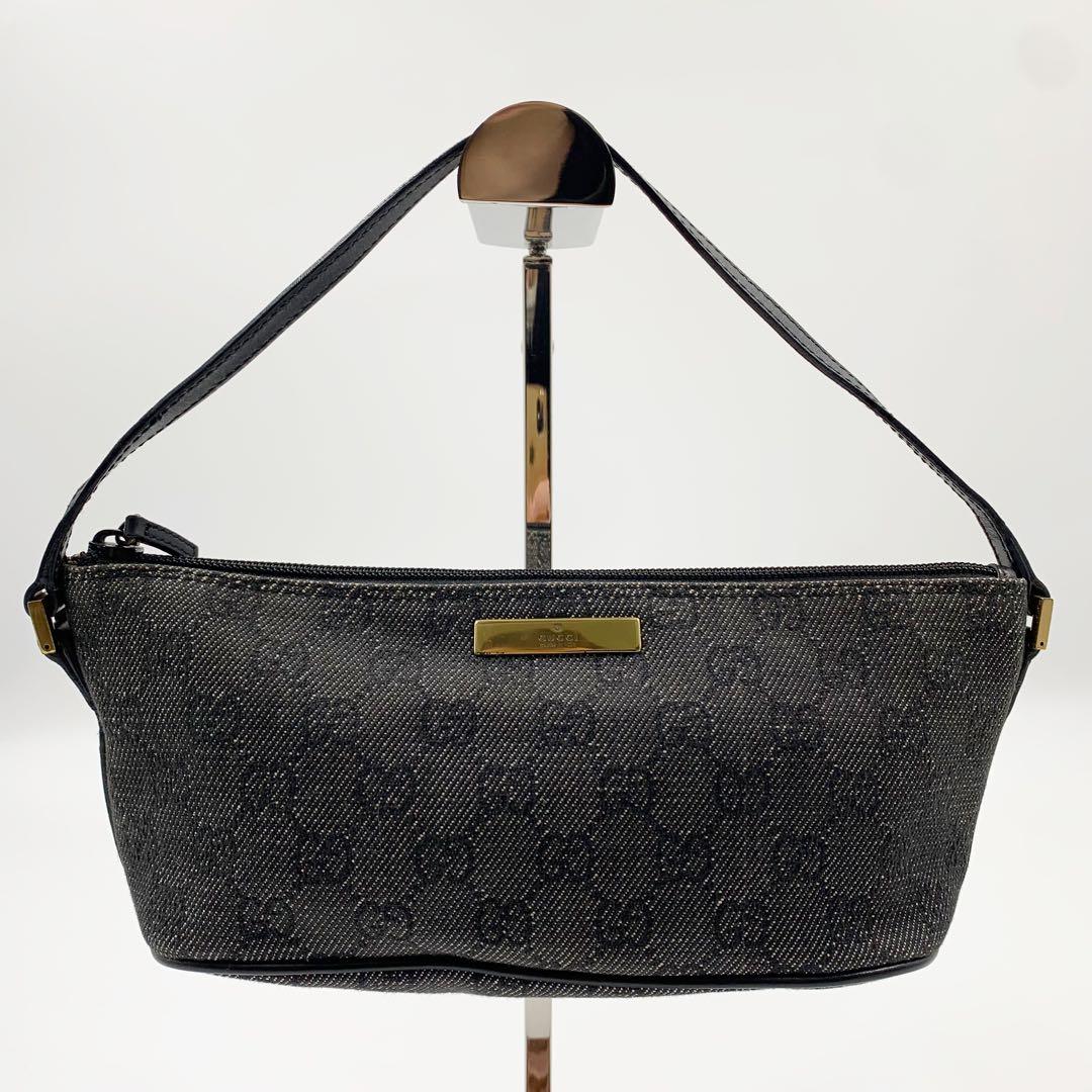 ✨極美品✨】 グッチ アクセサリーポーチ GGキャンバス ブラック