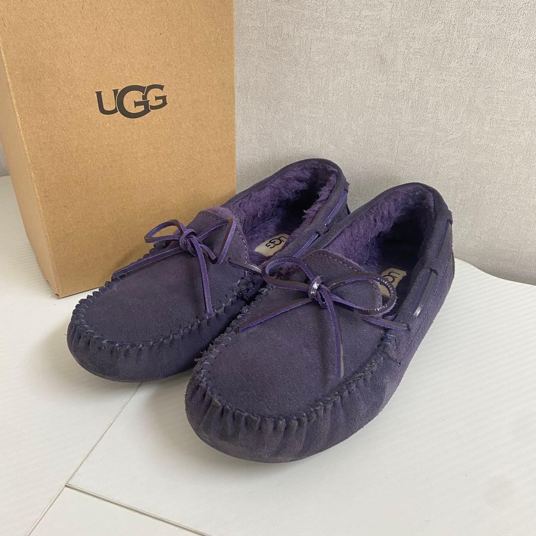 UGG Dakota アグ⭐️モカシン パープル ファー スエード24cm