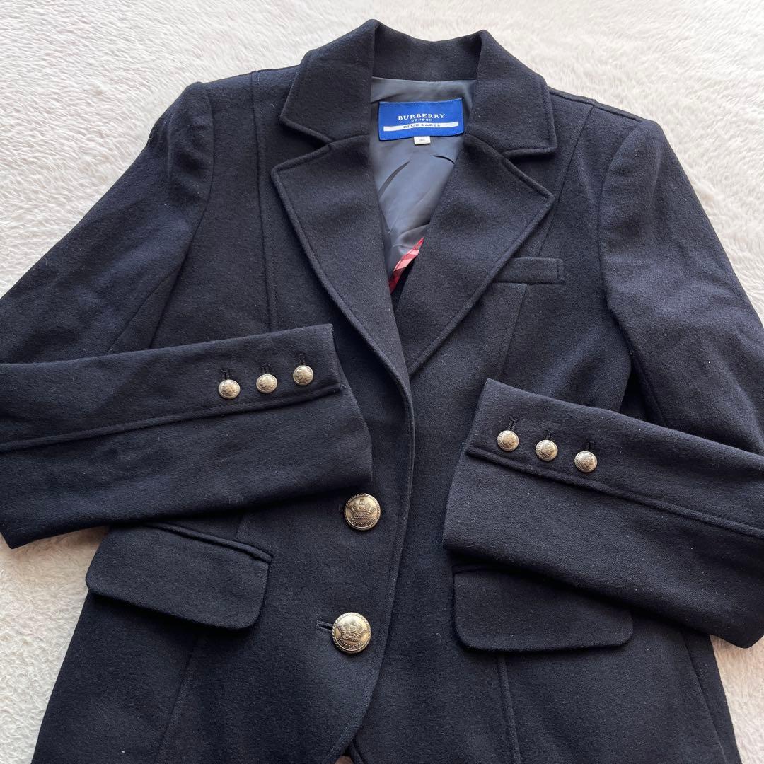 BURBERRY ブルーレーベル ブレザー ジャケット 金ボタン ノバチェック