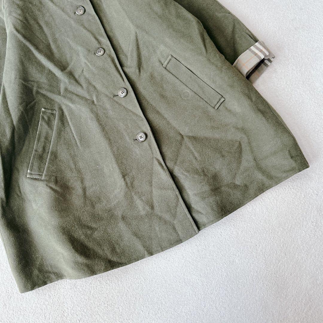 稀少✨Burberrys ピーコート カシミア混 ダブルフェイス カーキ S相当