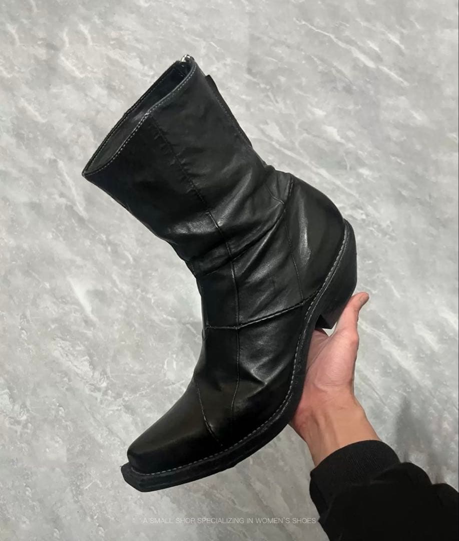 Opium Dark Crest Side-Zip Heel Boots ブーツ