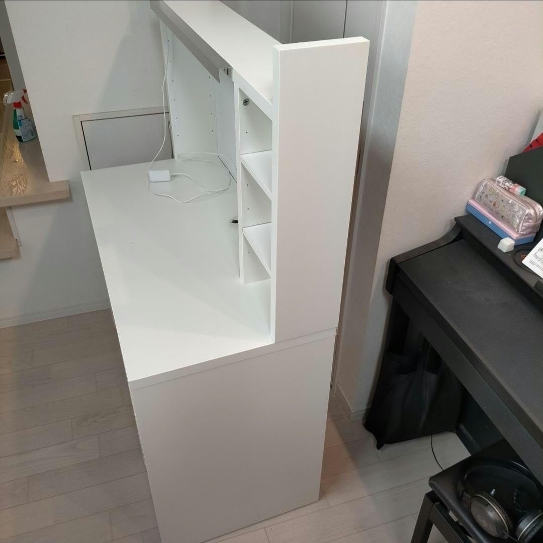 IKEAイケアミッケ学習机ホワイトDIYカスタム 追加ユニット LEDライト