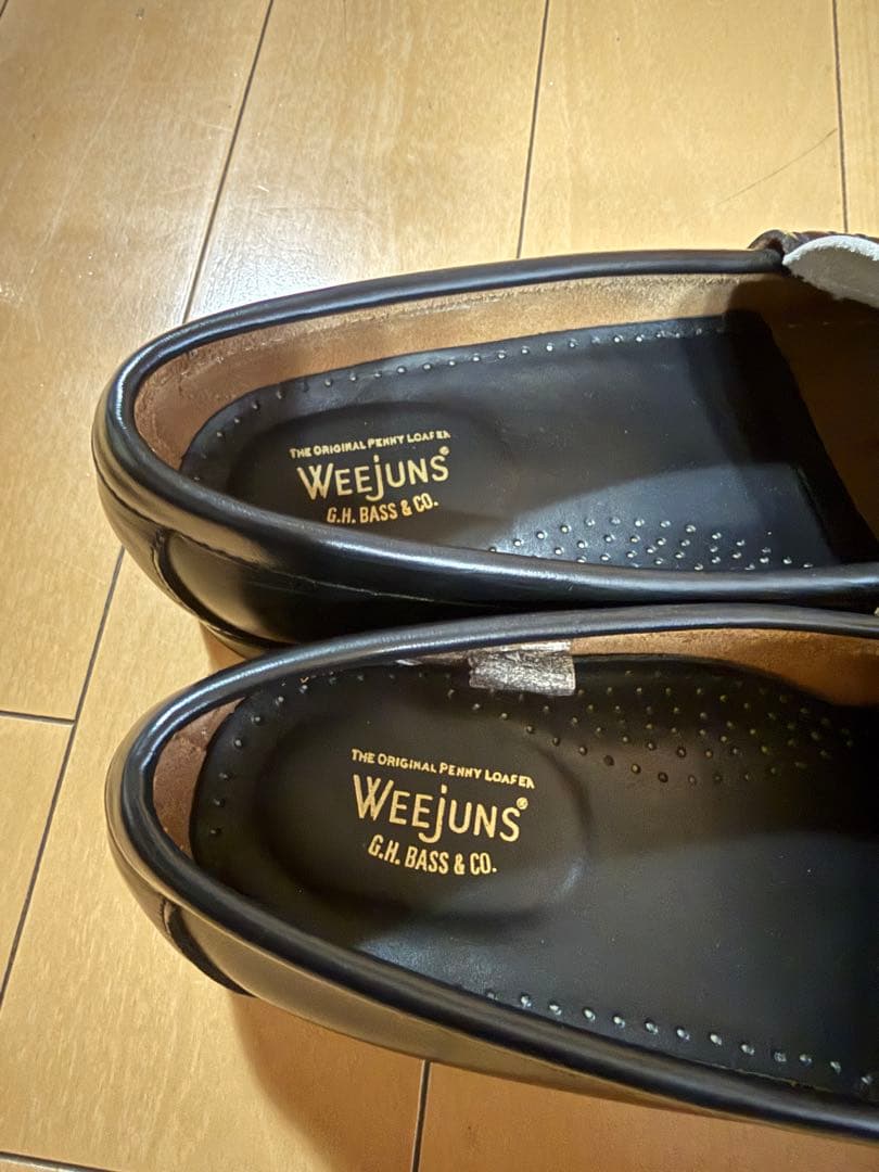 ghbass WEEJUNS ローファー白/黒 レザー 26.5cm　箱無し