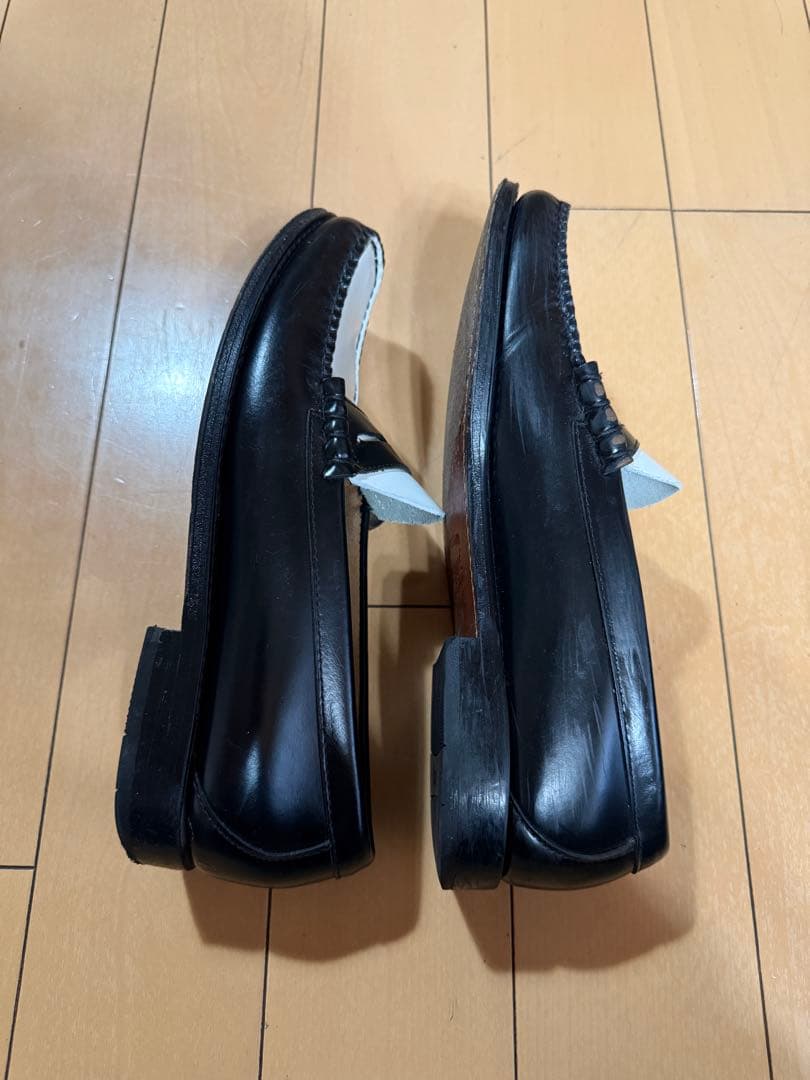 ghbass WEEJUNS ローファー白/黒 レザー 26.5cm　箱無し