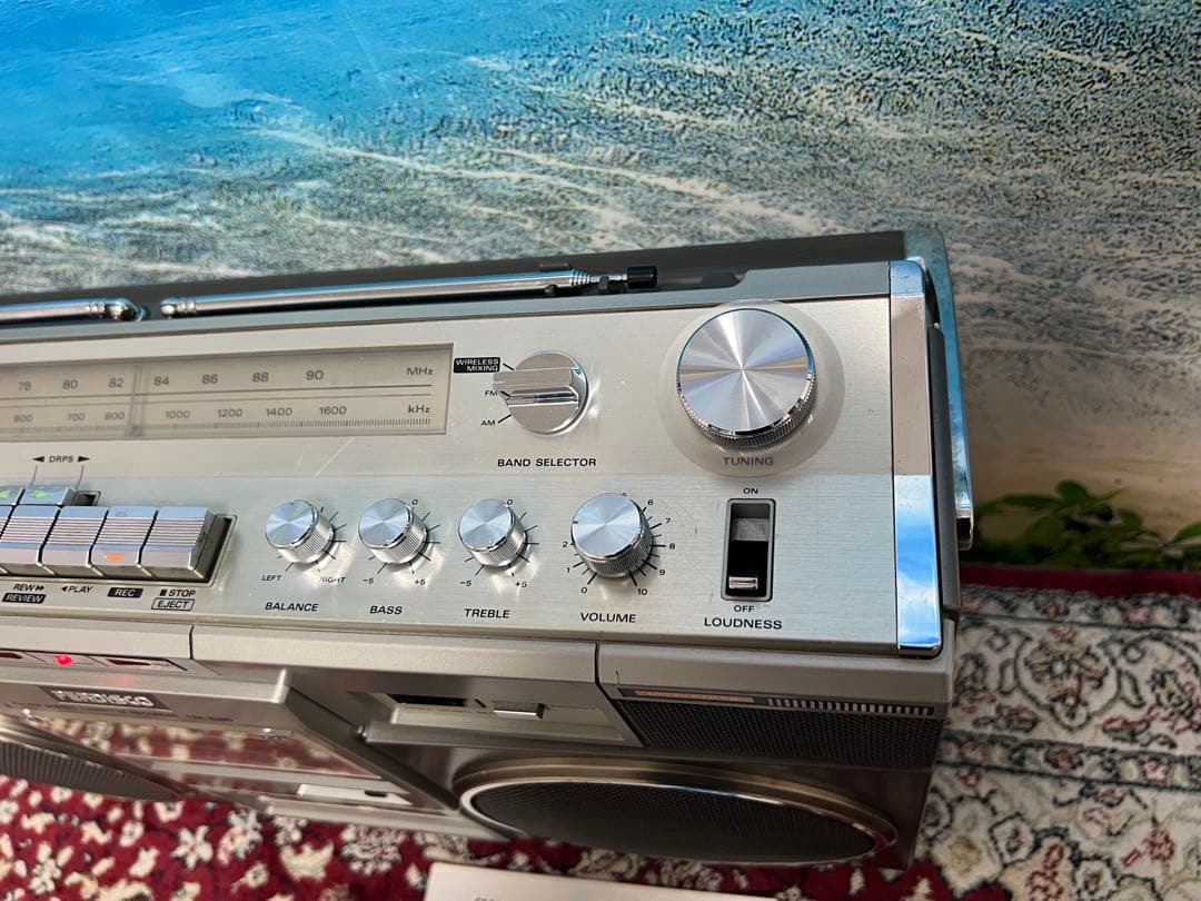 希少昭和レト日立 ラジカセTRK-8280 メンテナンス済み中古動作品美品