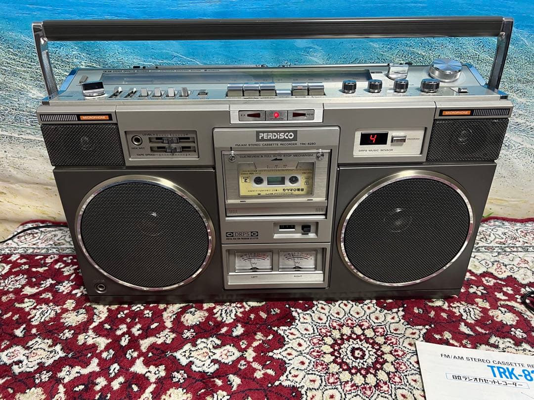 希少昭和レト日立 ラジカセTRK-8280 メンテナンス済み中古動作品美品