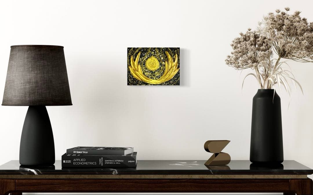 開運絵画 宝珠 観音様 龍神様 金運 運気上昇 金箔 24金 - メルカリ