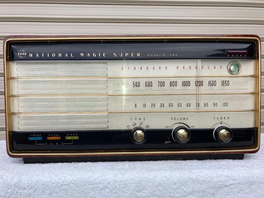 保証1カ月ナショナル真空管ラジオ マジックスーパーBL-280後期型 完全