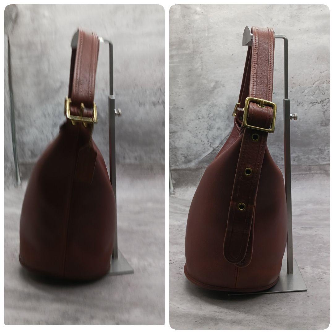 美品✨ オールドコーチ バケツ型 ショルダーバッグ ブラウン レガシー