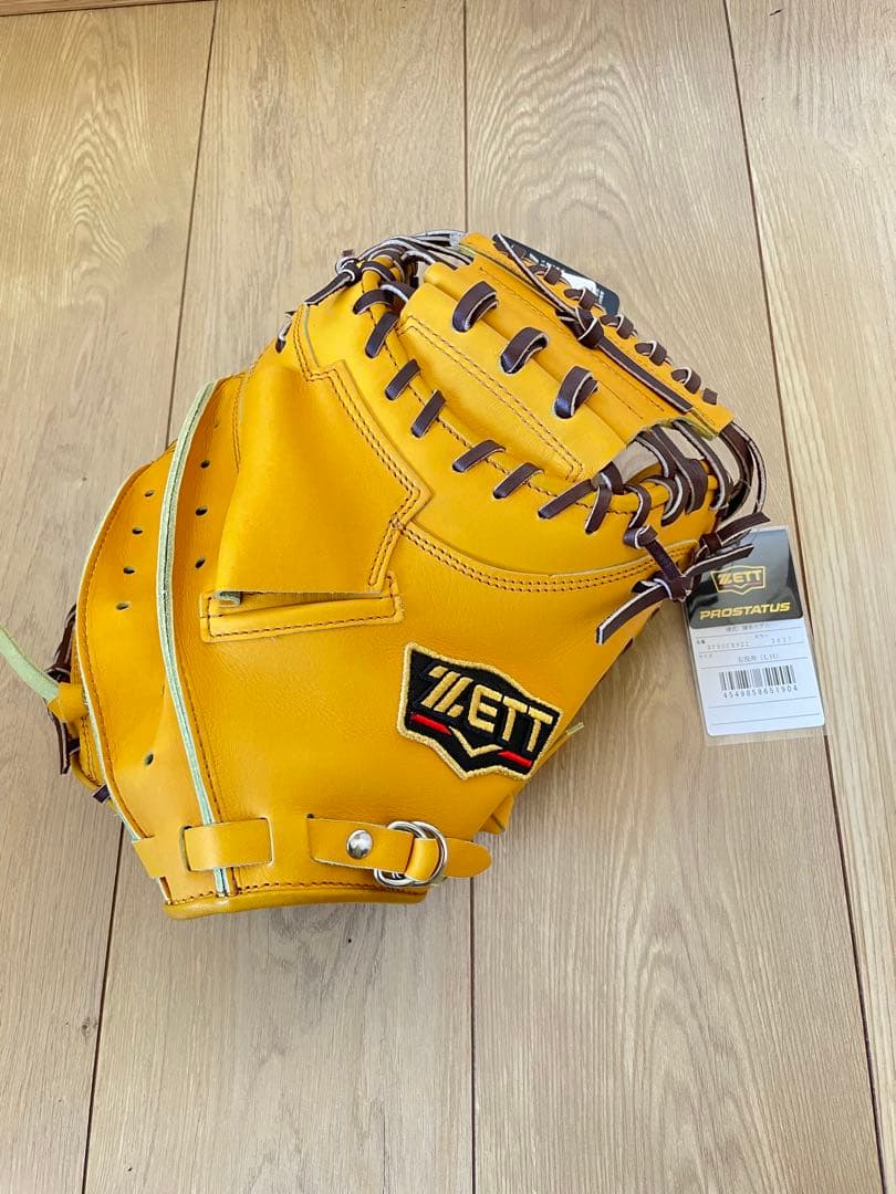 ランラン　ZETT プロステイタス 硬式捕手用ミット　小林モデル プロステイタス ゼット 硬式 キャッチャーミット 小林モデル ブラック