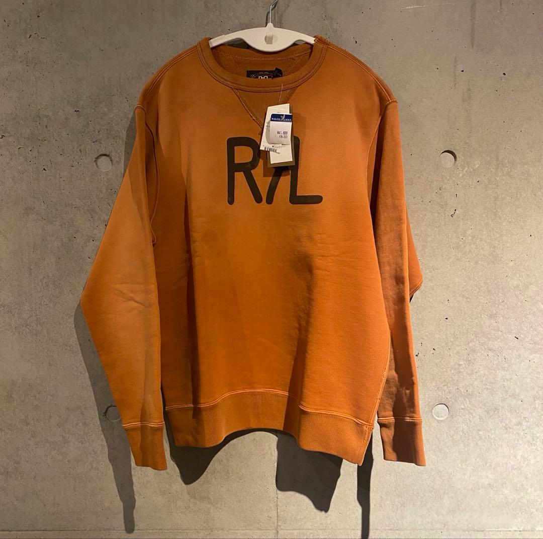 新品未使用品【RRL】ランチ ロゴ スウェットヴィンテージ加工M ロン