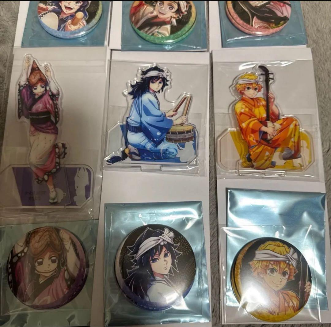 鬼滅の刃 阿波おどり アクリルスタンド 缶バッジ クリアファイル 15点