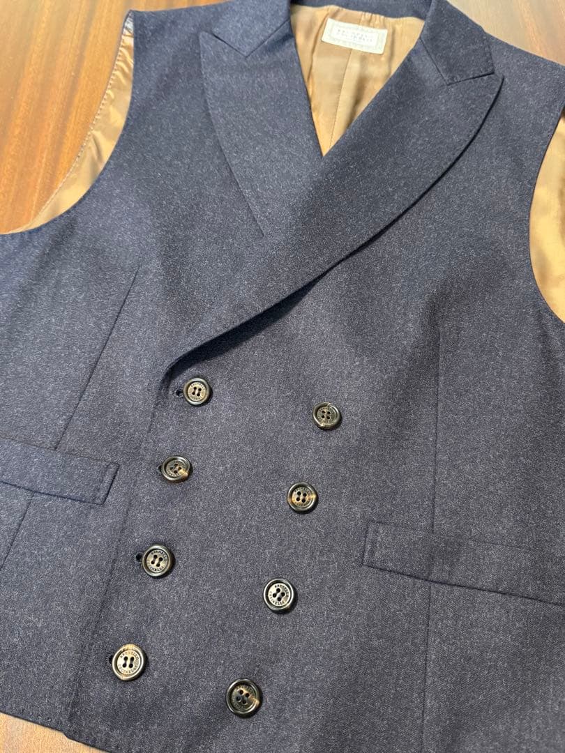 Brunello Cucinelli　ジレ　ベスト　ダブル　48 Cashmere knit vest for Woman in Navy Blue | Brunello Cucinelli