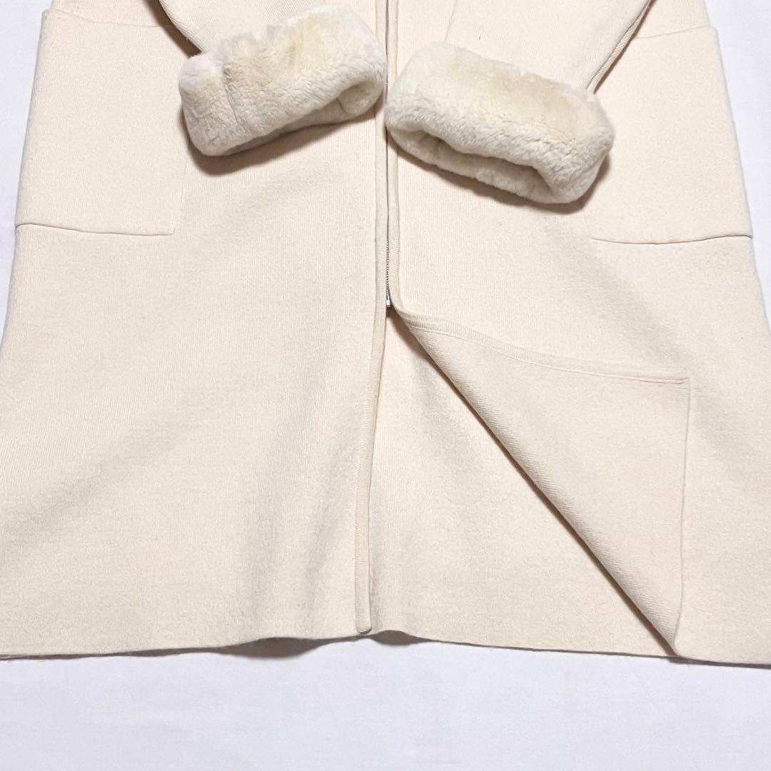 美品 ネミカ 2way カーディガン ニット レッキスラビットファー アウター