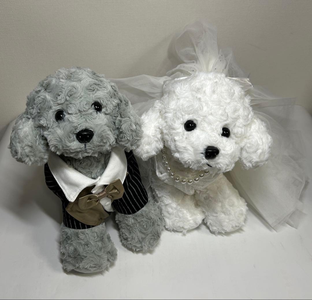 トイプードルぬいぐるみ 2体セット ペア タキシードとウェディングドレス Amazon.co.jp: 【リニューアル】ウェルカムドール 日本製 手作り トイ