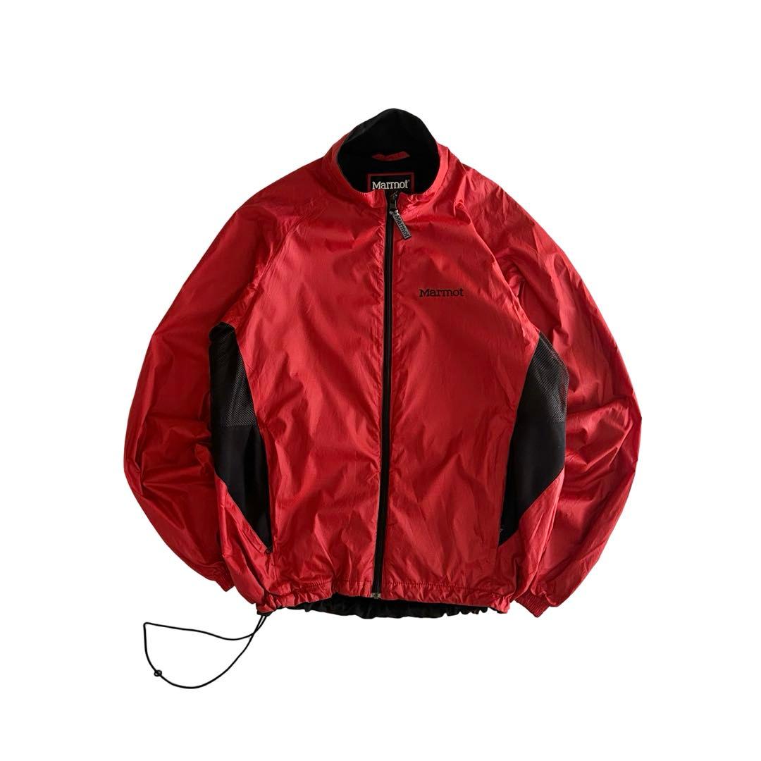 希少】90s Marmot 裏フリース ナイロントラックジャケット 短丈M