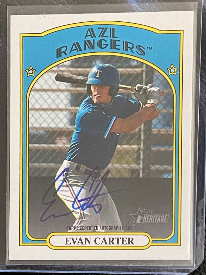 Evan Carter 直筆サイン エバンカーター　mlb auto 2026年最新】EVAN carterの人気アイテム - メルカリ