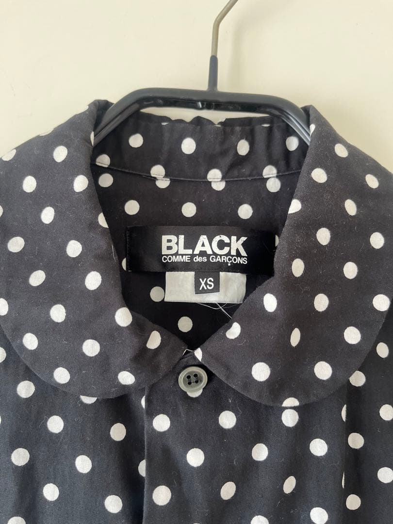 BLACK COMME des GARÇONS ドット柄シャツ XS 黒 - メルカリ