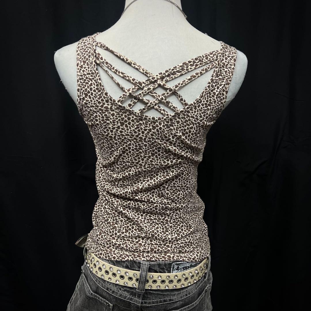 平成ギャル y2k グランジ ヒョウ柄 タンクトップ d.i.a系 ピチT - メルカリ