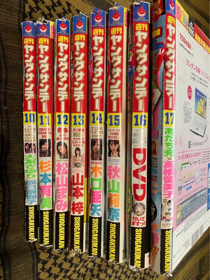 ヤングサンデー　漫画　アイドル　グラビア　ジャンプ　マガジン　レトロ　昭和　平成