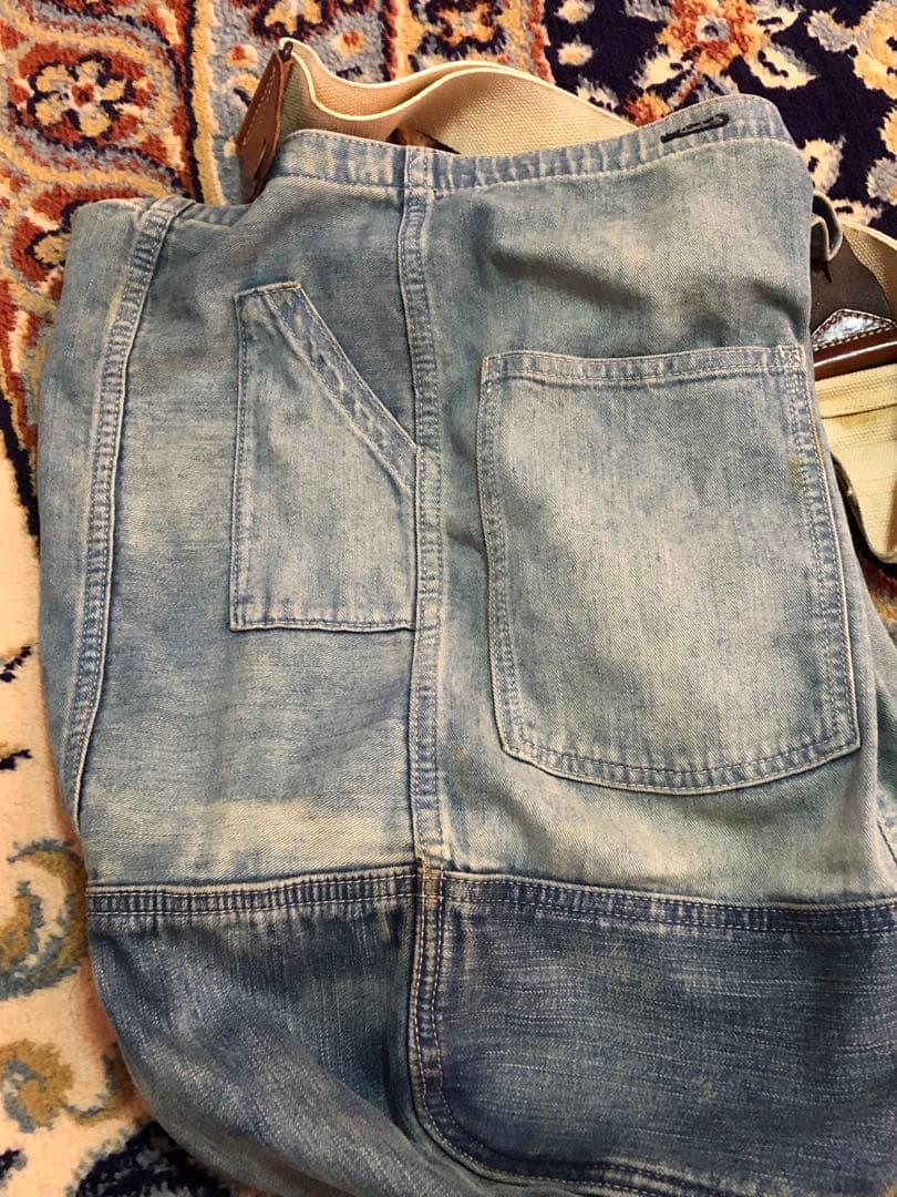 希少 RRL デニム オーバーオール ショルダーバッグ ラルフ