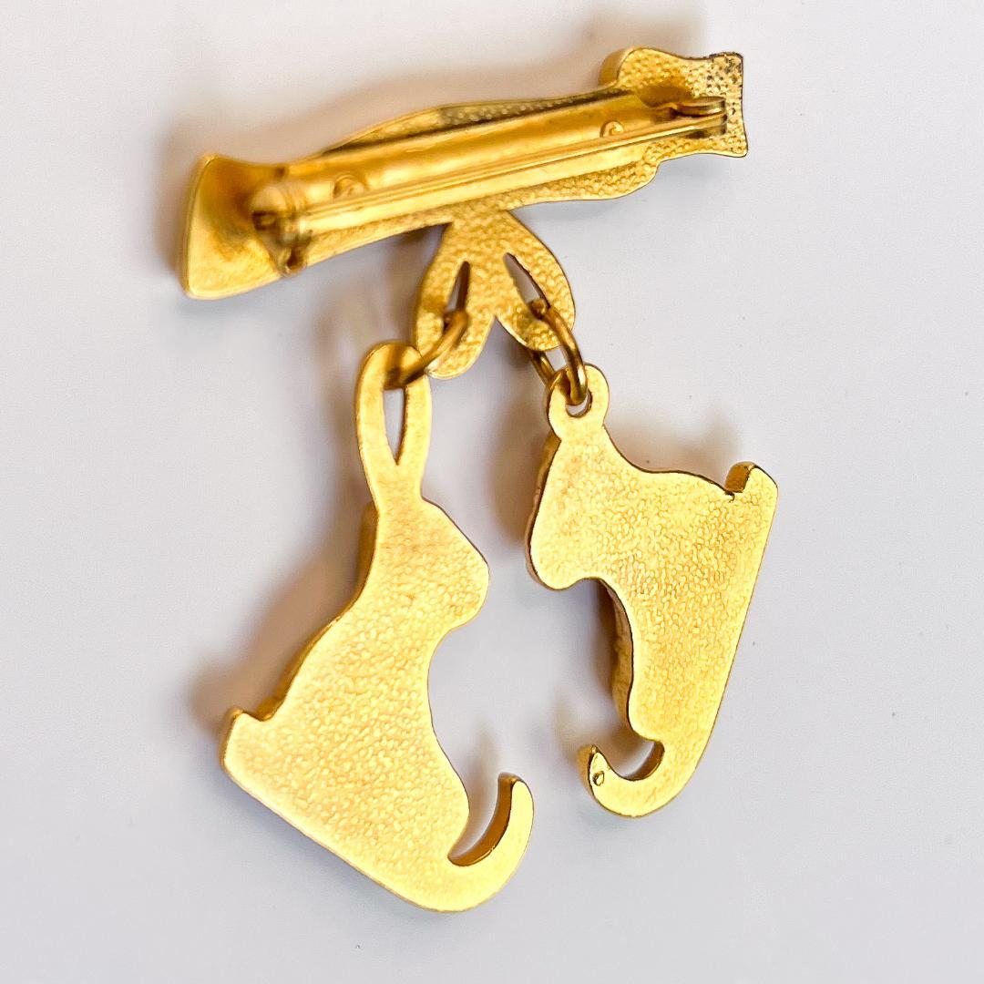 美品☆エルメス ブローチ スケートシューズ モチーフ ゴールド 希少