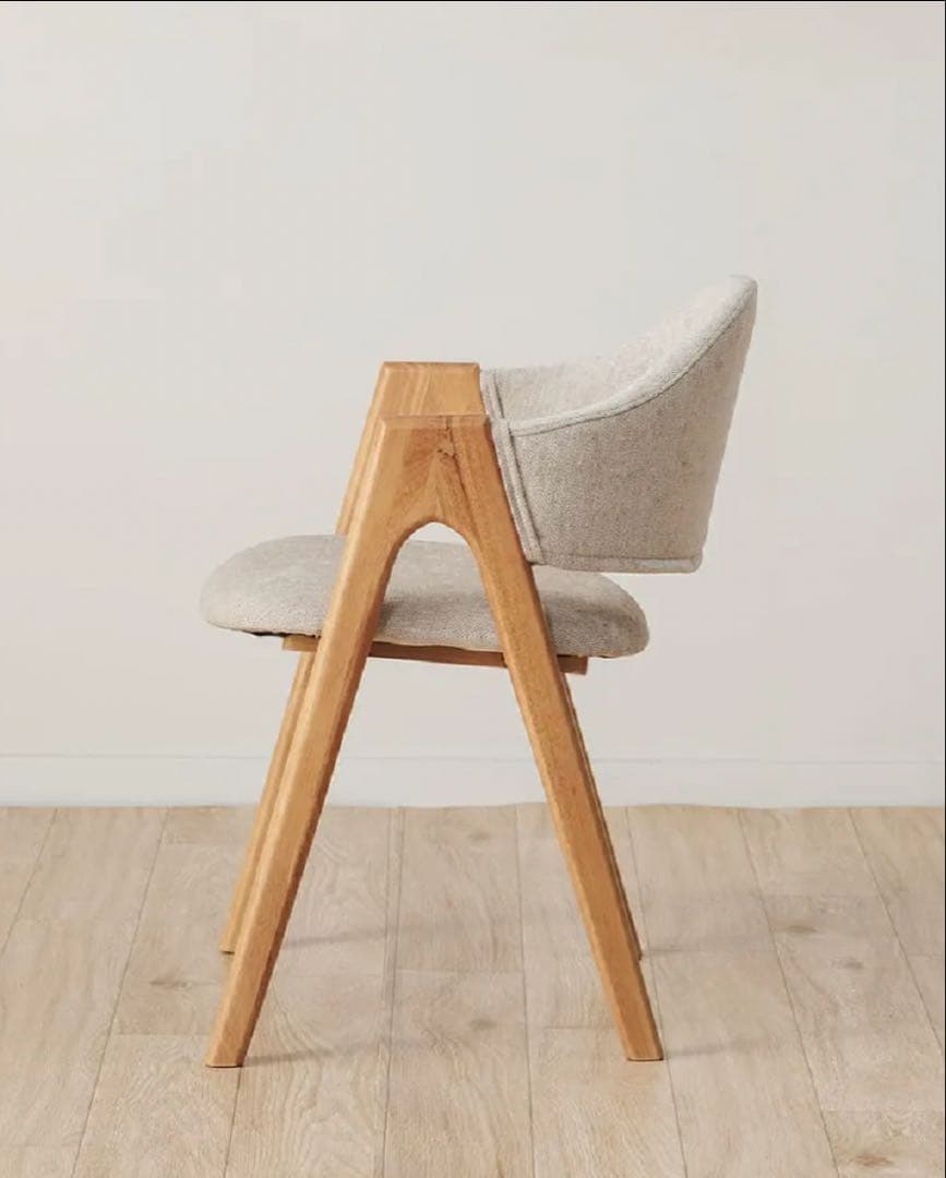 美品［ウッドパーク］ラウンドバックダイニングチェア①