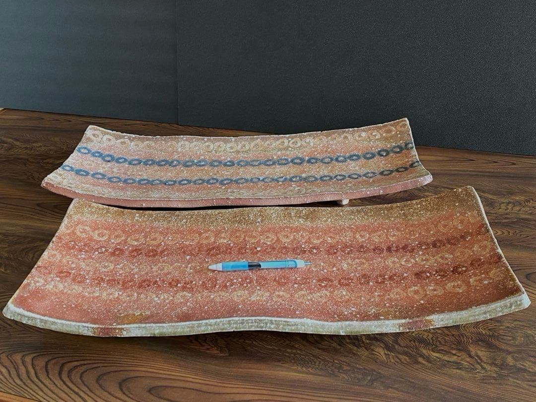 信楽焼 Shigaraki 特大皿 2枚組 井村侊生 P06 - メルカリ