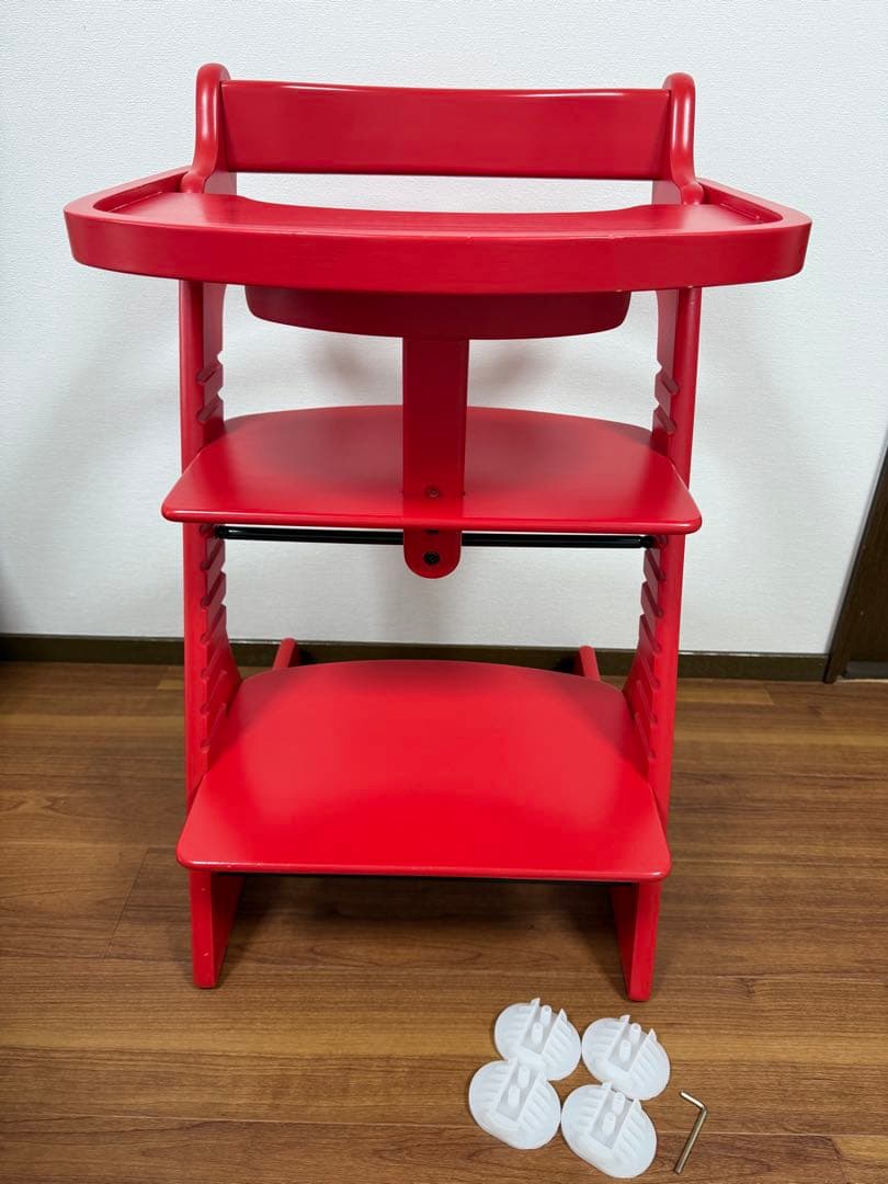 【美品】すくすくチェア　スクスクチェアーEX テーブル&カード付き　レッド sukusuku-p_top.jpg