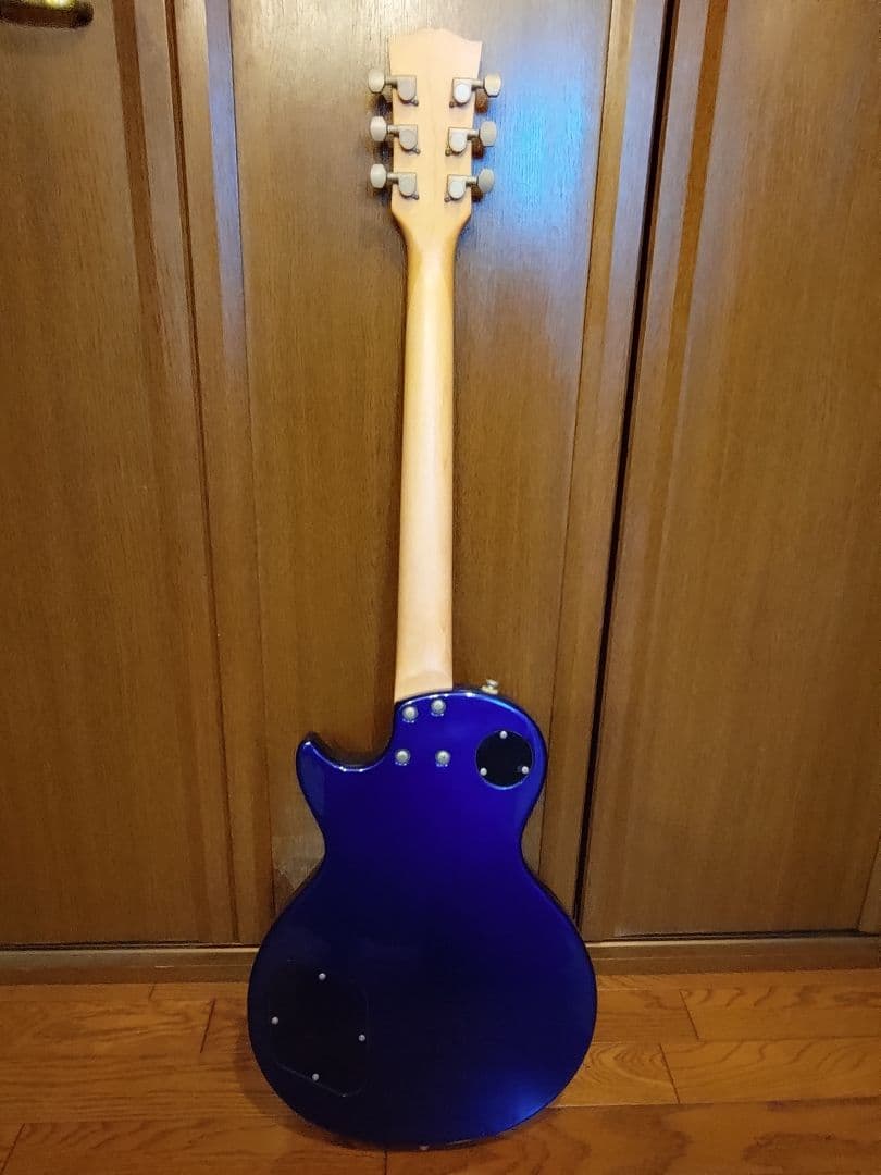 USED】Burny_レスポール_エレキギター_ジャンク品扱い_ブルー